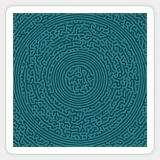 Circular Turing Pattern (Green) Sticker